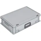 Lockweiler Ku.-Koffer L600xB400xH163mm PP 1 Griff Schiebeverschluss grau 33l