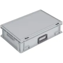 Lockweiler Ku.-Koffer L600xB400xH163mm PP 1 Griff Schiebeverschluss grau 33l