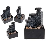 Out of the Blue Zimmerbrunnen mit Dekosteinen, ca. 17 x 9 x 11 cm, mit USB Kabel, L: 1m, aus Polystone