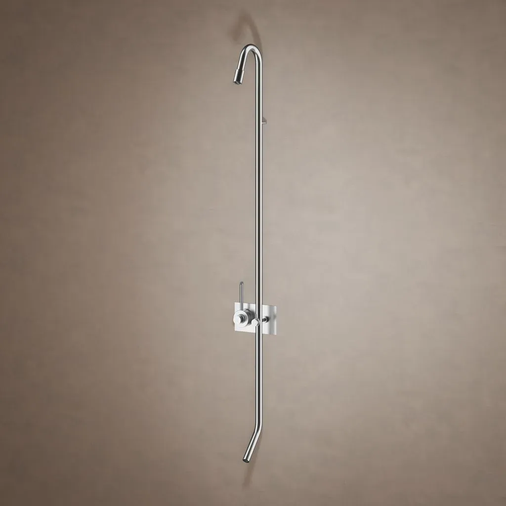 MGS MILANO Contemporary Beauty Outdoor CB447 Thermostat-Dusche mit Standrohr - Edelstahl