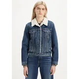 Levi's Damen. Original Sherpa Trucker - Dunkelblau,Weiß - XS