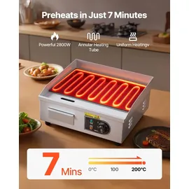 Vevor Kommerzieller Grill 2800 W 45 x 30 cm
