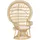 Beliani Pfauensessel EMMANUELLE Baumwolle 0 x 0 x 0 cm Beige mit Kissen
