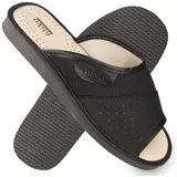 filsko Hartberg Herren Hausschuh (1 Paar, mit EVA Laufsohle) Memory-Foam schwarz 48 EU