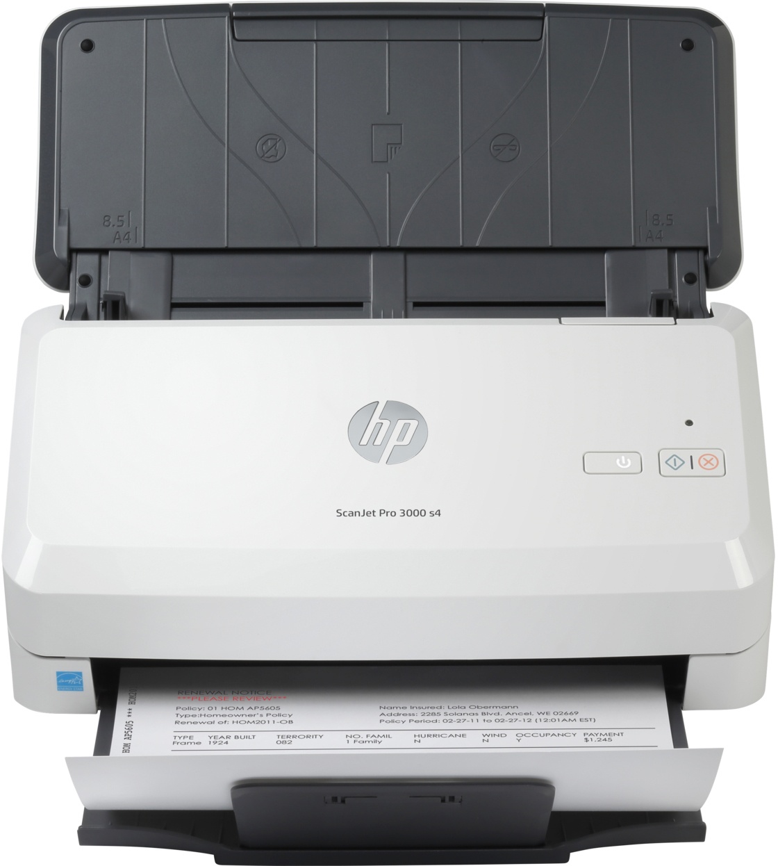 HP ScanJet Pro 3000 s4 Dokumenten-Scanner 50-Blatt-ADF Autom. 50-Blatt Dokumenteneinzug | Beidseitiges Scannen | Bis zu 40 Seiten/Min. | USB 3.0 | USB