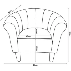 [en.casa] Sessel, Schwarz, Textil, 70x70x58 cm, Wohnzimmer, Sessel, Polstersessel