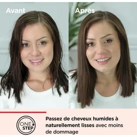 Revlon Glätteisen One-Step Air Straight Glättbürste, Warm, Schwarz, Rot