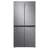 Samsung RF48A400EM9, Freistehend, French door, Edelstahl, Berührung, An Tür, Gehärtetes Glas - Silber
