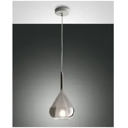 Lila LED-Hängeleuchter aus Metall und geräuchertem Borosilikatglas 3481-40-126 Fabas Luce