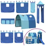vidaXL Vorhänge für Hochbett mit Tunnel und Turm Blau