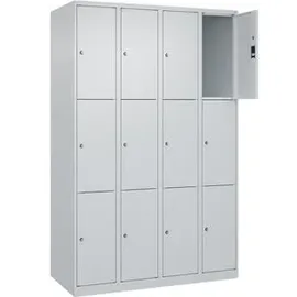 Californian Products CP Schließfachschrank Classic Plus lichtgrau 080000-403 S10008, 12 Schließfächer 120,0 x 50,0 x 185,0 cm