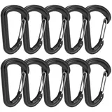 Alca alca® Karabiner-Haken 10er Set Tragkraft 10 kg Schlüsselanhänger Camping Outdoor Freizeit