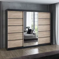 Mebloland Schwebetürenschrank, 3-türig Schrank 200 cm mit 4 Schubladen,