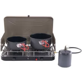Robens Fire Hornet Basecamp Gaskocher Campingküche 2 Brennern - Khaki - One Size