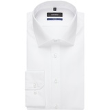 seidensticker Herren Business Hemd Tailored Fit – Bügelfreies, schmales Hemd mit Kent-Kragen – Langarm , Weiß, 43