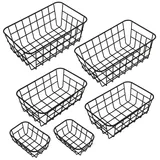 Spetebo Aufbewahrungskorb Metall 2x 25 x 21 x 15 cm schwarz