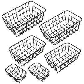 Spetebo Aufbewahrungskorb Metall 2x 25 x 21 x 15 cm schwarz
