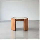 Tikamoon Couchtisch Virgile Beige Teak 66 x 44 x 60 cm