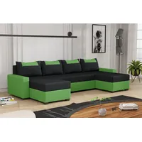 Fun Möbel Wohnlandschaft Schlafsofa Sofa HEDVIG Stoff Manila Grün-