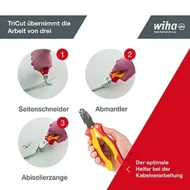 Wiha Installationszange TriCut electric 38853 Elektriker Seitenschneider 170 mm