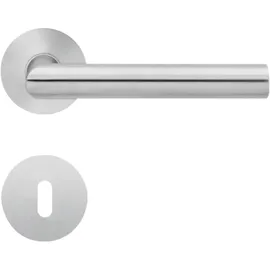 Karcher Design-Beschläge Rosettengarnitur Flachrosette Weiß