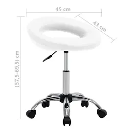 vidaXL Esszimmerstuhl Drehbar Weiß Kunstleder