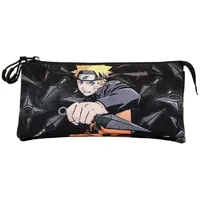 NARUTO Weapons-ECO Dreifach Federmäppchen, Schwarz