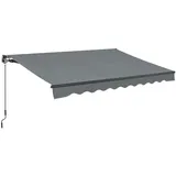 Juskys Gelenkarmmarkise 400 x 300 cm grau