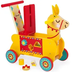 Lauflernhilfe JANOD "Lama" Lauflernhilfen bunt Kinder Lauflernwagen zum Schieben mit Sortierspiel; FSC- schützt Wald - weltweit