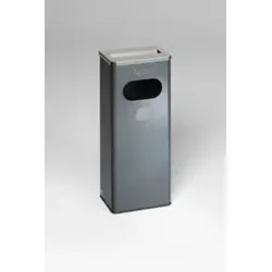 VAR Ascher/Abfallsammler 32 l Abdeckung Edelstahl poliert antik-silber struktur 32 l