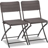 Relaxdays Gartenstuhl 43,5 x 0 x 82 cm braun