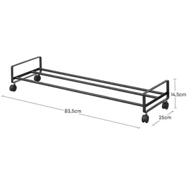 CaliCosy Tower Schuhregal 83 x 14 x 27 cm rollbar / schwarz