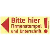 Bizstix Haftnotizen "Bitte hier Firmenstempel und Unterschrift' 5 Stk.)