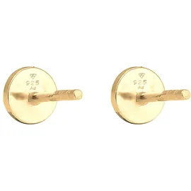 Elli Ohrstecker Kreis Gehämmert Organic gold 925 Sterling Silber onesize