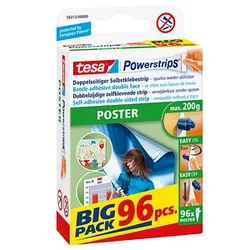 tesa Powerstrips POSTER Klebestreifen für max. 200,0 g 1,5 x 4,5 cm, 96 St.