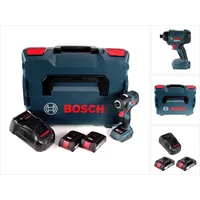 Bosch Professional, Bohrmaschine + Akkuschrauber, Bosch GDR 18V-160 Akku Drehschlagschrauber 18V 160Nm + 2x Akku 2,0Ah + Ladegerät + L-Boxx (Akkubetrieb)