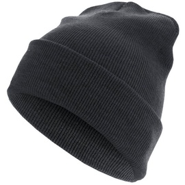MSTRDS Beanie Basic Flap h.charcoal, One Size