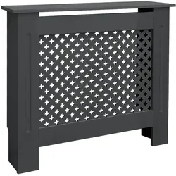 ML-Design Heizkörperverkleidung Heizungsabdeckung MDF Wabenmuster 78x19x82 cm Anthrazit
