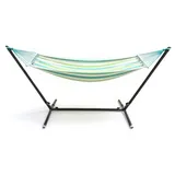 HÄNGEMATTE mit Gestell 100 kg Camping mobil Tragetasche NEU Hängeliege Stoffmatte mit Stäben