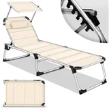 tillvex Sonnenliege 200 x 60 x 35 cm Beige