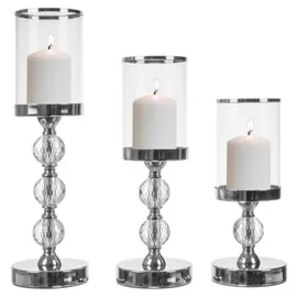 ruhhy Kerzenständer Laternen Ständer Kerzen (Spar-Set, 3 St., romantisch vielseitig), Spiegel-Effekt