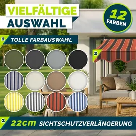 tillvex Klemmmarkise 200 cm beige/orange