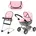 13730AB Puppenwagen Rosa/Grau