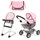 Bayer Design 13730AB Puppenwagen Rosa/Grau