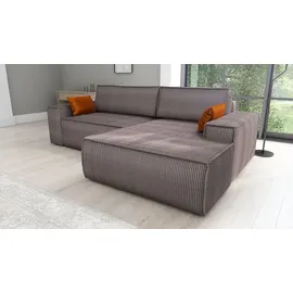 mebloland Ecksofa TOR mit Schlaffunktion. Farbe: Ash. - Grau