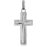 NKlaus Kreuzanhänger Rhodiniert 925 Sterlingsilber Kreuz Ketten Anhänge silberfarben