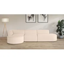 Andas »Ecksofa EIVIND mit Ottomane rechts/links, Maße: B/H/T 343/159/72 cm«, L-Form mit Wellenunterfederung, auch in Feincord und Bouclé