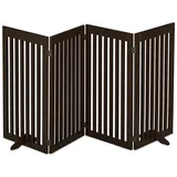 Relaxdays Braunes Absperrgitter 92 cm Dunkelbraun