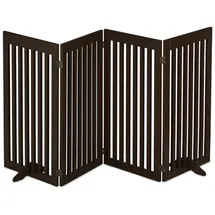 Relaxdays Braunes Absperrgitter 92 cm Dunkelbraun