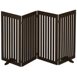 Relaxdays Braunes Absperrgitter 92 cm Dunkelbraun